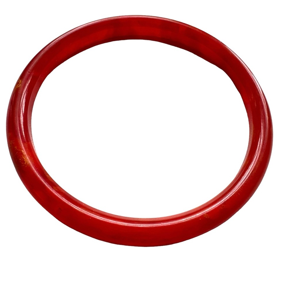 Vintage red Bakelite bangle bracelet. EUC